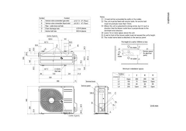 Mitsubishi Heavy Industries Air Conditioning SRK63ZR Wall 6.3Kw/21000Btu R32 A++ Heat Pump 240V~50Hz